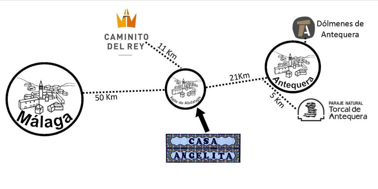 Casa Angelita Caminito Del Rey, Duplex Con Terraza En El Centro De Andalucia Guest House Valle de Abdalagis Luaran gambar